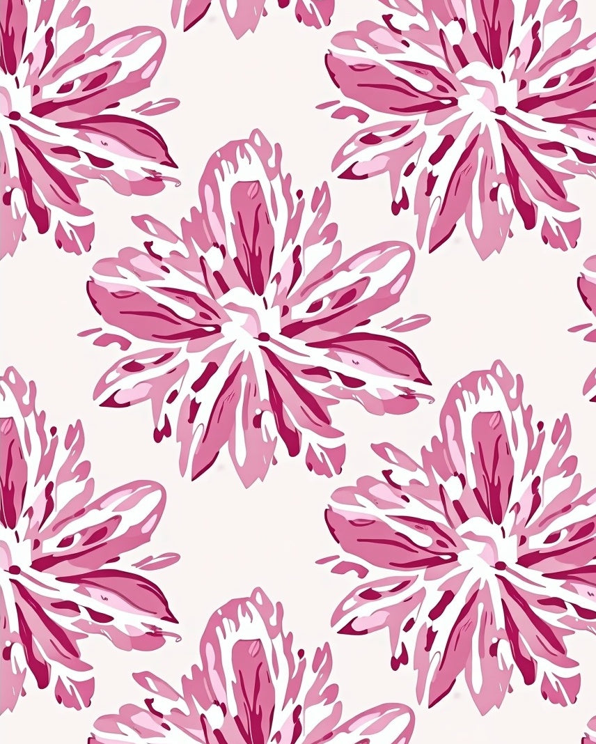 Pink Floral Impressionism Art Rug