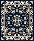 Elegant Floral and Mandala Design Rug