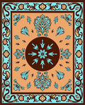 Floral Medallion Accent Rug