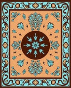 Floral Medallion Accent Rug