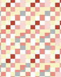 Patchwork Square Patterned Warm Tone Rug
