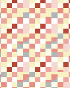 Patchwork Square Patterned Warm Tone Rug