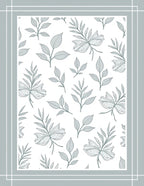 Botanical Sketch Leaf Pattern Design Rug