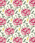 Pink Floral Vines Whimsical Pattern Rug