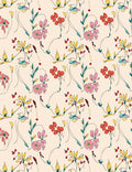 Delicate Floral Vine Patterned Design Rug