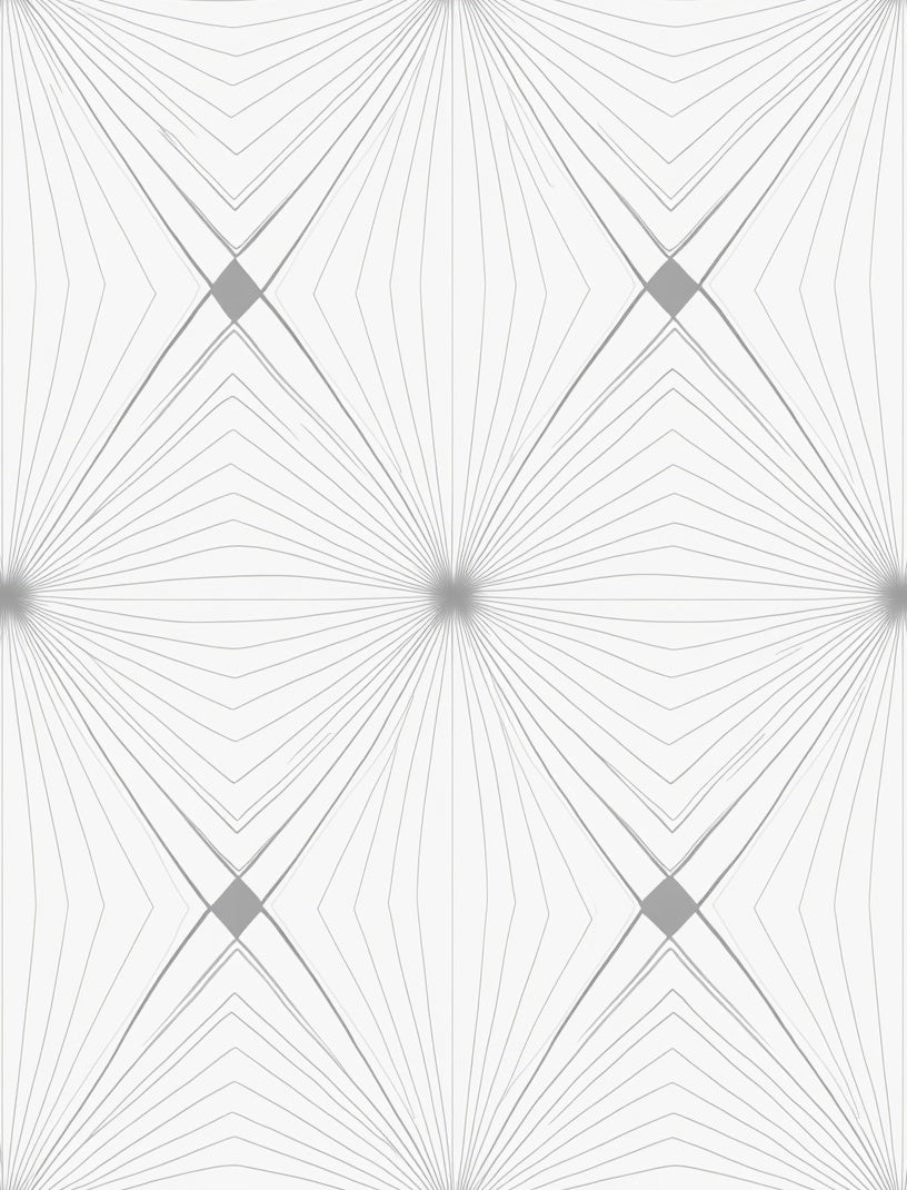 Sharp Geometric Art Deco Fan Pattern Rug