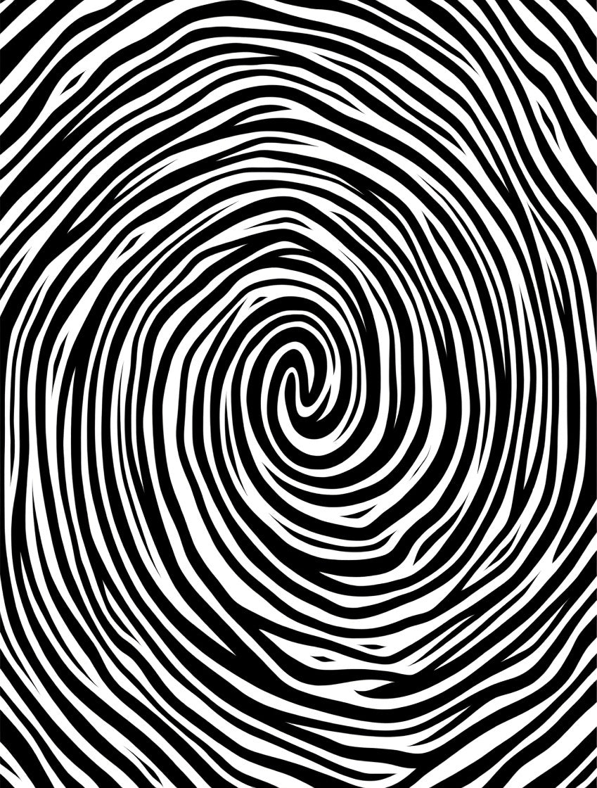 Monochromatic Swirl Abstract Rug