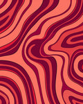 Groovy Wavy Pink Purple Design Rug
