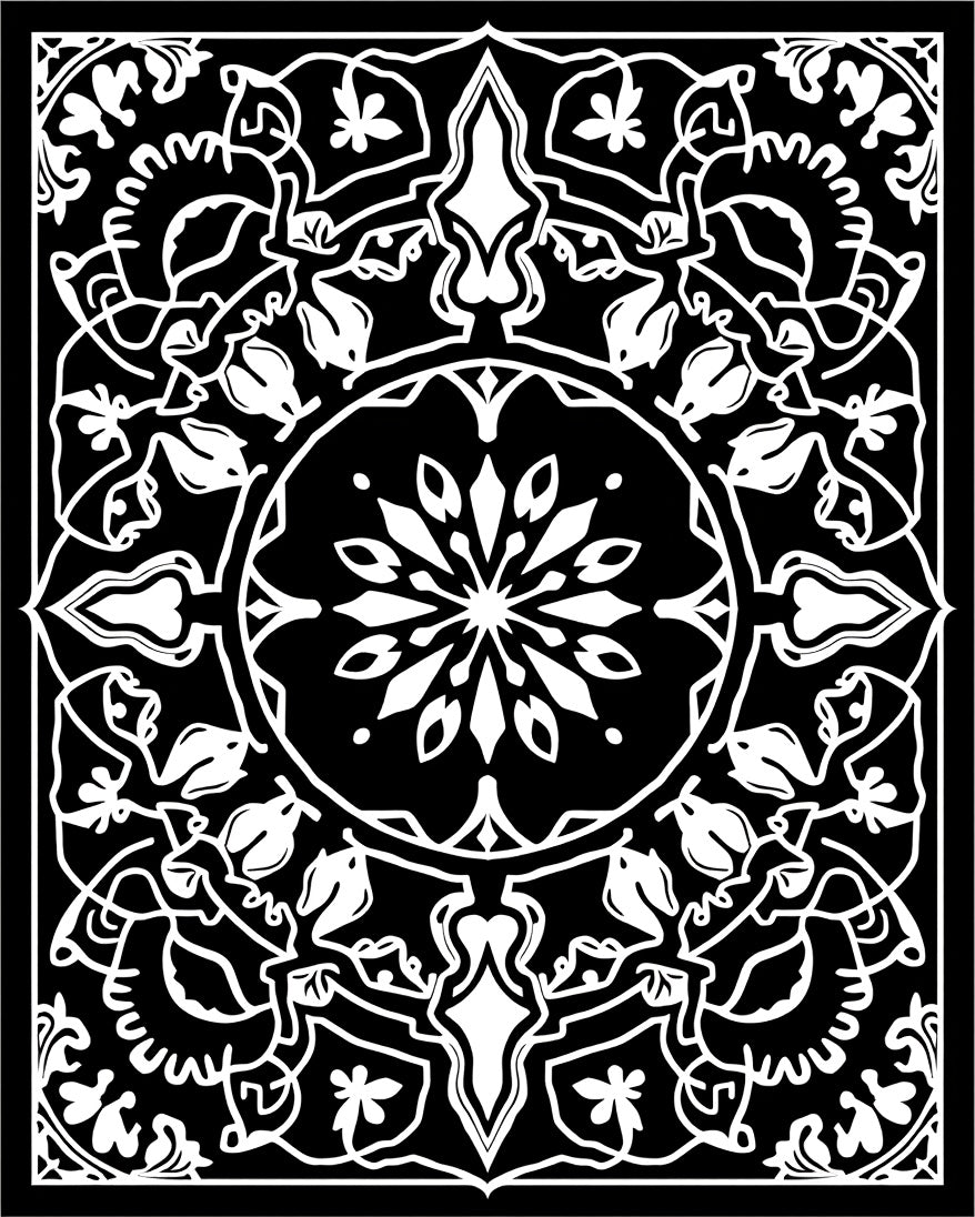 Mandala Floral Intricate Pattern Rug