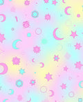 Pastel Celestial Star Moon Pattern Rug