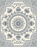 Intricate Floral Mandala Inspired Design Rug