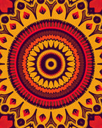 Radiant Mandala Patterned Sunburst Rug