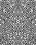 Intricate Tribal Black and White Pattern Rug