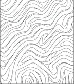 Contemporary Black White Organic Lines Rug