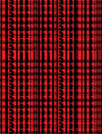 Bold Red Black Plaid Pattern Rug