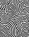 Abstract Black White Swirl Pattern Rug