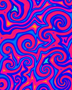 Vibrant Swirl Triangles Pattern Rug