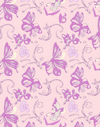 Whimsical Butterfly Floral Pattern Design Rug