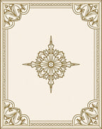 Grand Floral Ornate Frame Rug