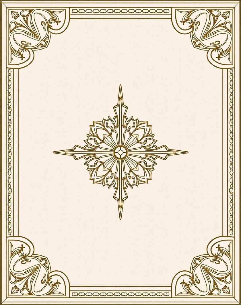 Grand Floral Ornate Frame Rug
