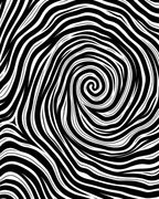 Black and White Swirl Pattern Rug