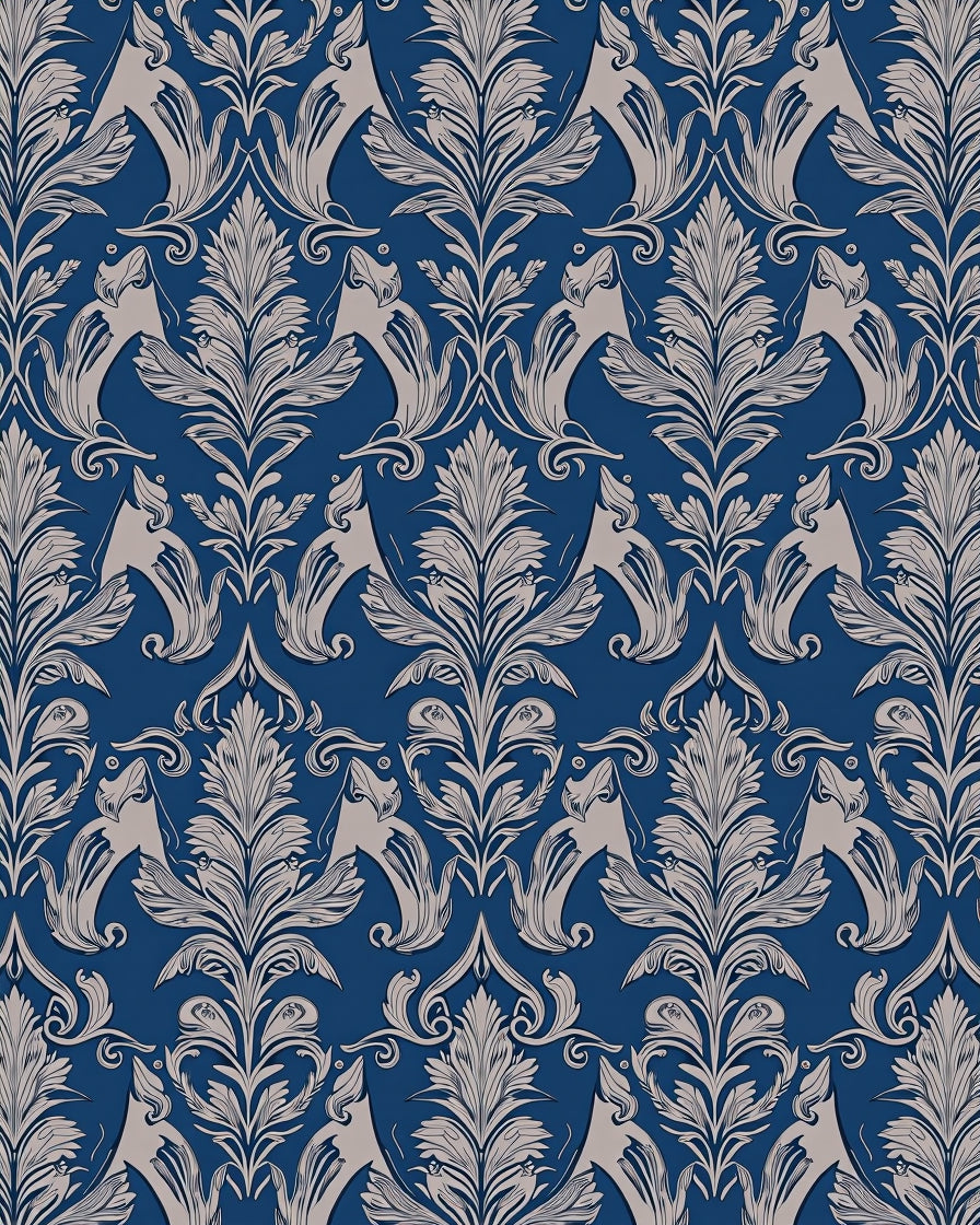 Ornate Floral Pattern 2 Toned Rug
