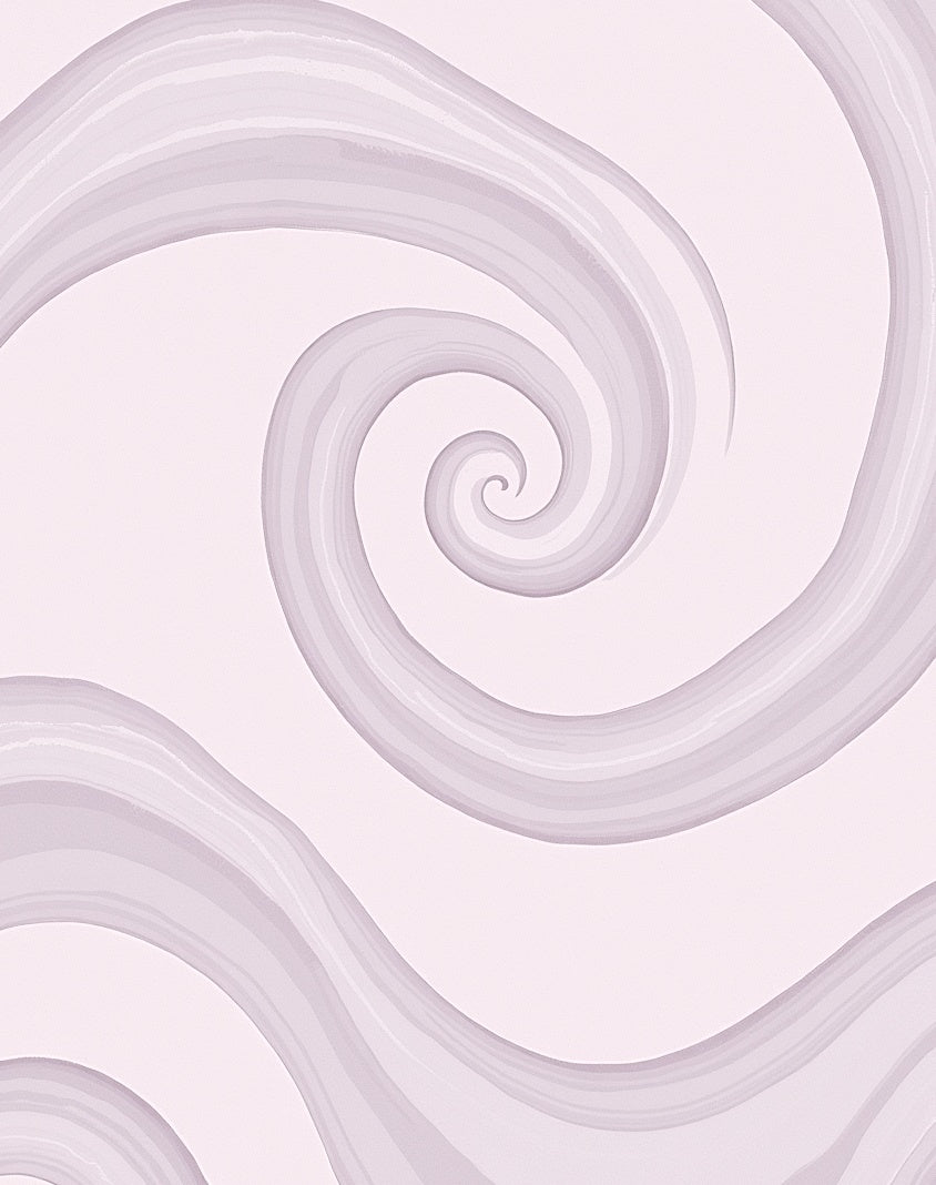 Soft Lavender Swirl Ripple Rug
