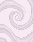 Soft Lavender Swirl Ripple Rug