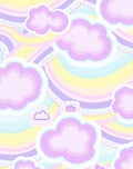 Pastel Cloud Rainbow With Scalloped Trim Rug