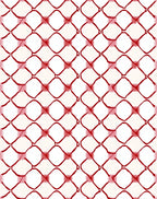 Red Linked Diamond Modern Graphic Rug