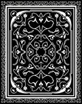 Classic Black White Floral Arabesque Rug