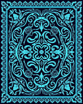 Elegant Floral Swirls With Border Rug
