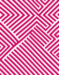 Bold Pink White Geometric Striped Pattern Rug