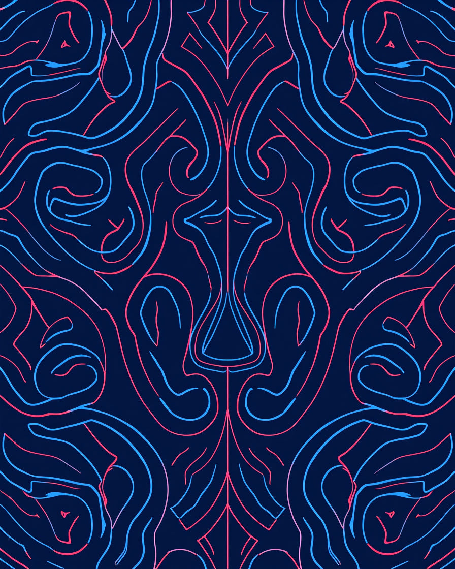 Abstract Swirling Lines Pattern Design Rug