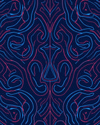 Abstract Swirling Lines Pattern Design Rug