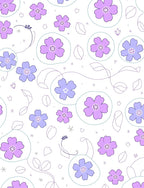 Pastel Floral Whimsical Pattern Rug