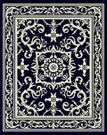 Elegant Cream Floral Detail Rug