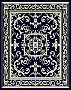 Elegant Cream Floral Detail Rug