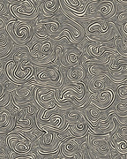 Abstract Curled Line Pattern Design Rug