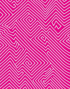 Pink And White Maze Pattern Rug