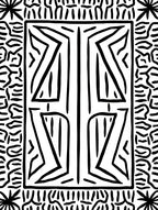 Bold Abstract Geometric Lines Rug
