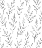 Elegant Leaf Branch Line Art Rug