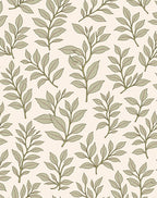 Botanical Branches Leaves Pattern Rug