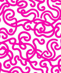 Energetic Pink Swirl Pattern Rug