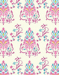 Elegant Floral Damask Pattern Rug