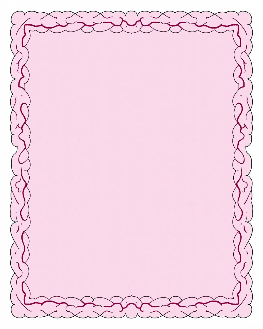 Delicate Pink Braided Geometric Pattern Rug