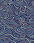 Abstract Swirls Wavy Lines Pattern Rug