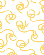 Abstract Swirls Yellow Design Rug