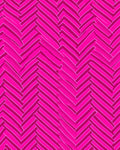Vibrant Pink Herringbone Pattern Rug