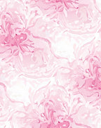 Soft Pink Floral Swirl Pattern Rug